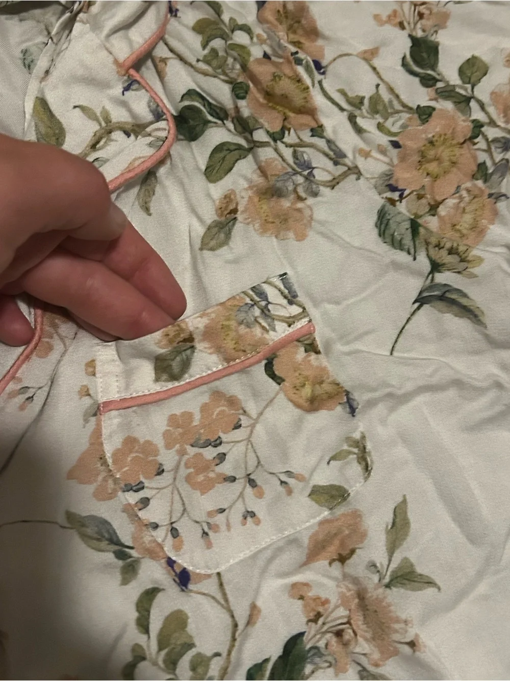 Birdy Grey Floral Short Pajama Set - Cream with Pink Floral